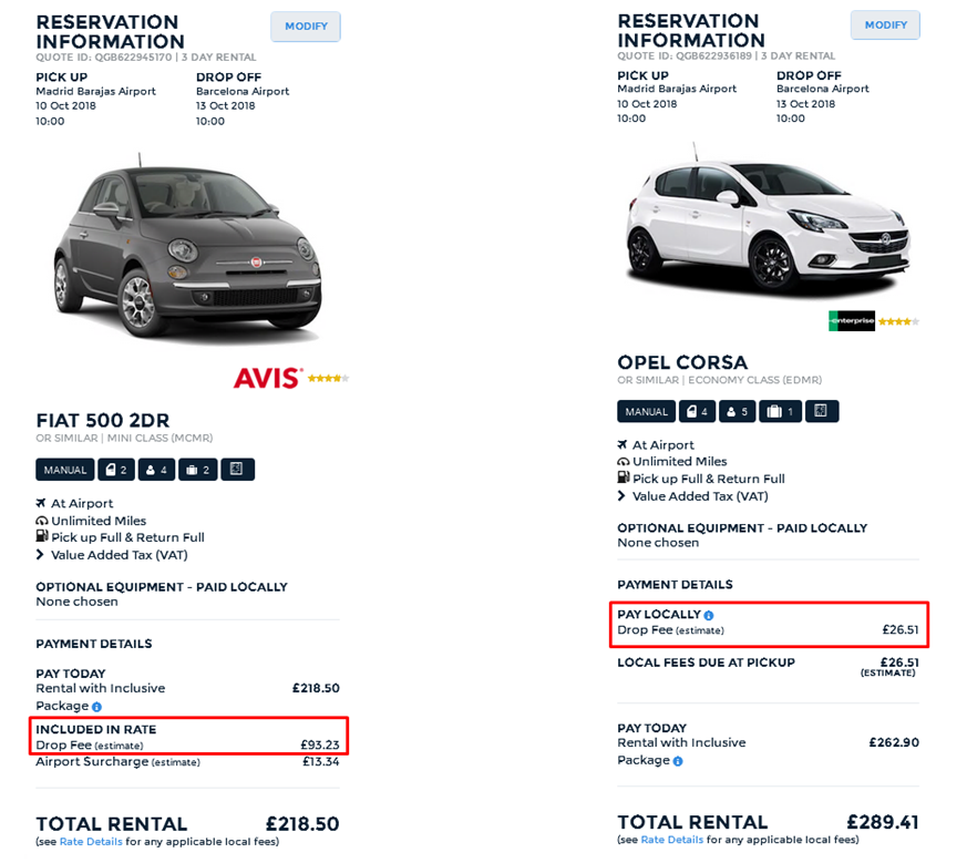 One way car hire without hidden costs Auto Europe