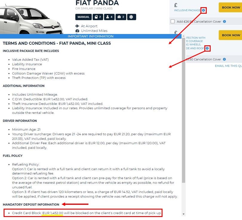 can i hire a car without a credit card uk